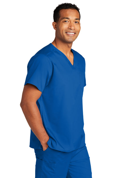 Royal Wink Unisex WorkFlex Chest Pocket V-Neck Top WW3160 plain