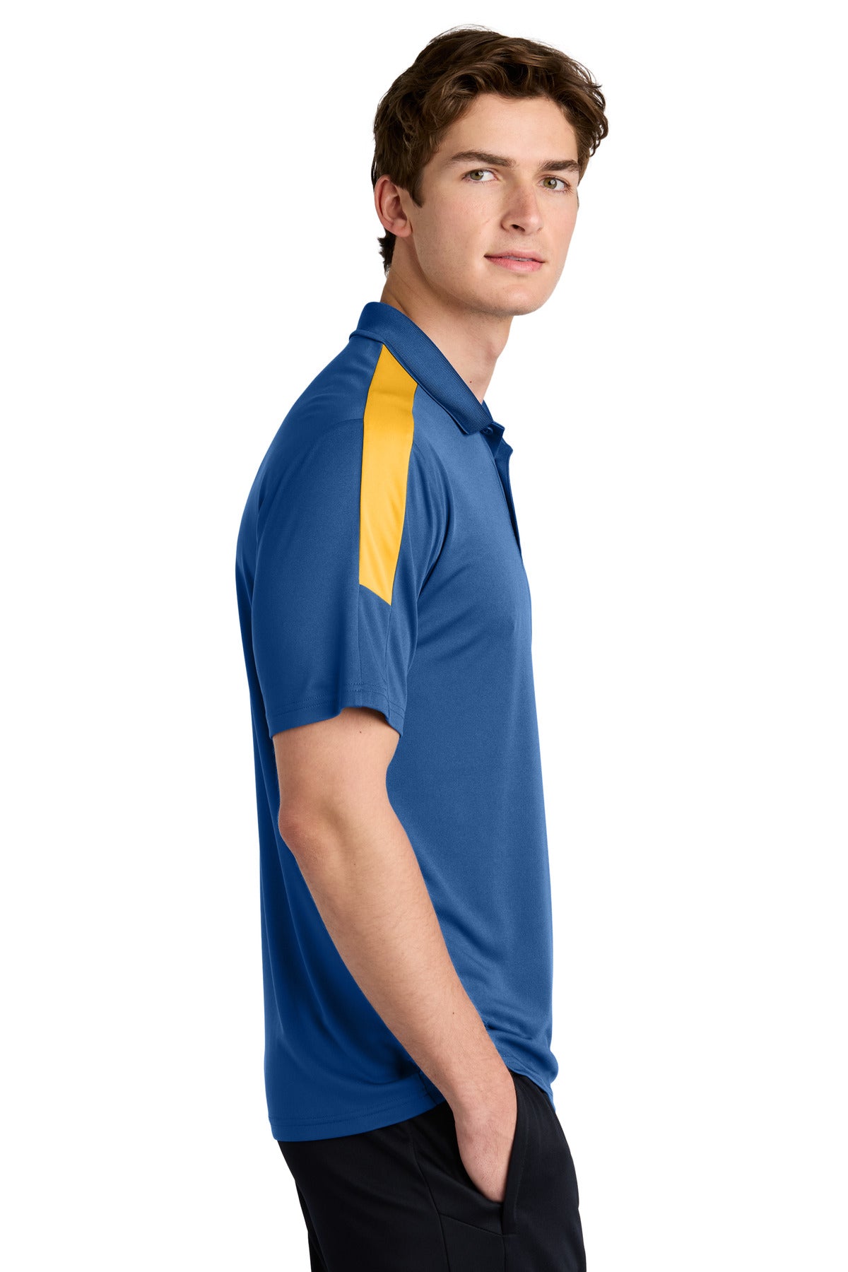 Royal/Gold Sport-Tek Competitor United Polo ST104 plain