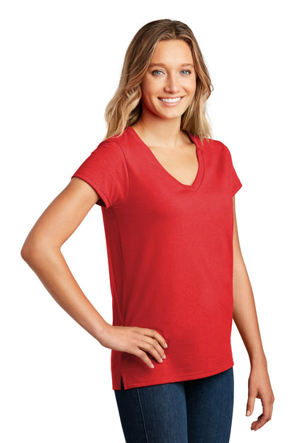 Ruby Red District Women's Re-Tee V-Neck DT8001 plain