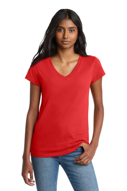 Ruby Red District Women's Re-Tee V-Neck DT8001 plain