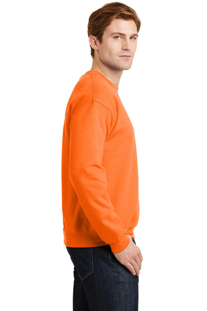 S Orange Gildan Heavy Blend Crewneck Sweatshirt. 18000 plain
