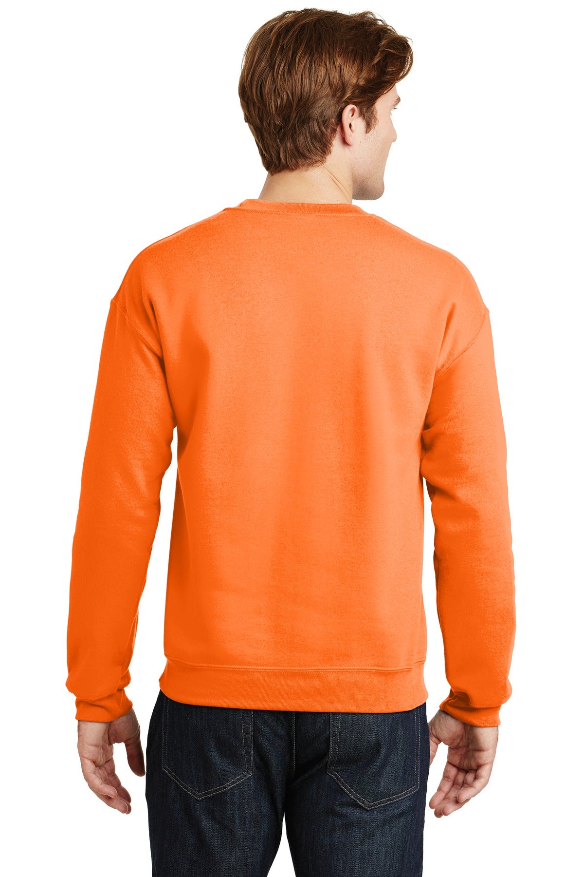 S Orange Gildan Heavy Blend Crewneck Sweatshirt. 18000 plain