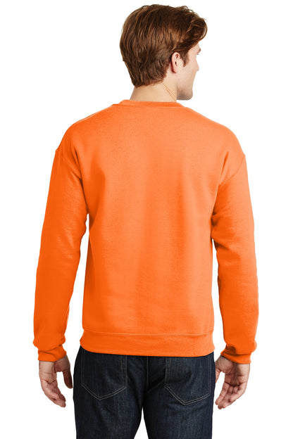 S Orange Gildan Heavy Blend Crewneck Sweatshirt. 18000 plain