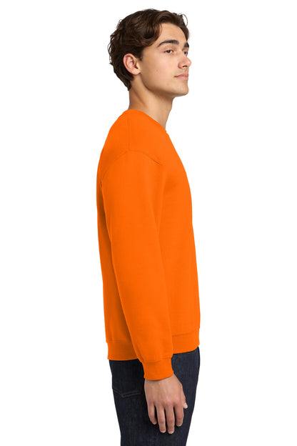 S Orange Gildan Heavy Blend Crewneck Sweatshirt. 18000 plain