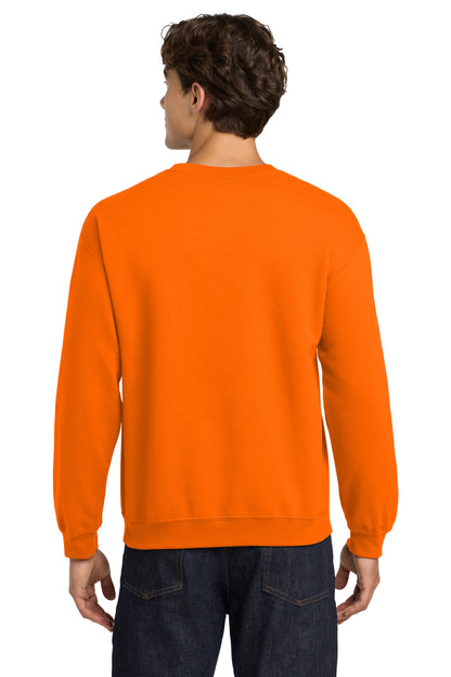 S Orange Gildan Heavy Blend Crewneck Sweatshirt. 18000 plain