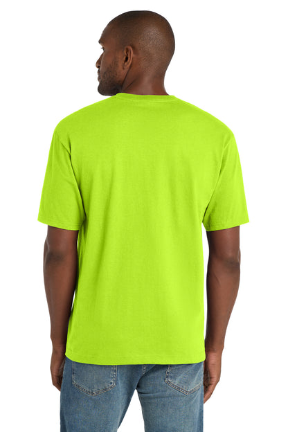 Safety Green CornerStone Workwear Pocket Tee CS430 plain