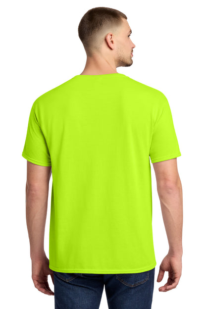Safety Green Jerzees Dri-Power 100% Polyester T-Shirt. 21M plain