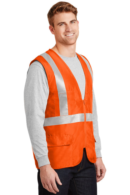 Safety Orange CornerStone - ANSI 107 Class 2 Mesh Back Safety Vest. CSV405 plain