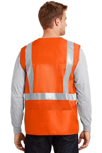 Safety Orange CornerStone - ANSI 107 Class 2 Mesh Back Safety Vest. CSV405 plain