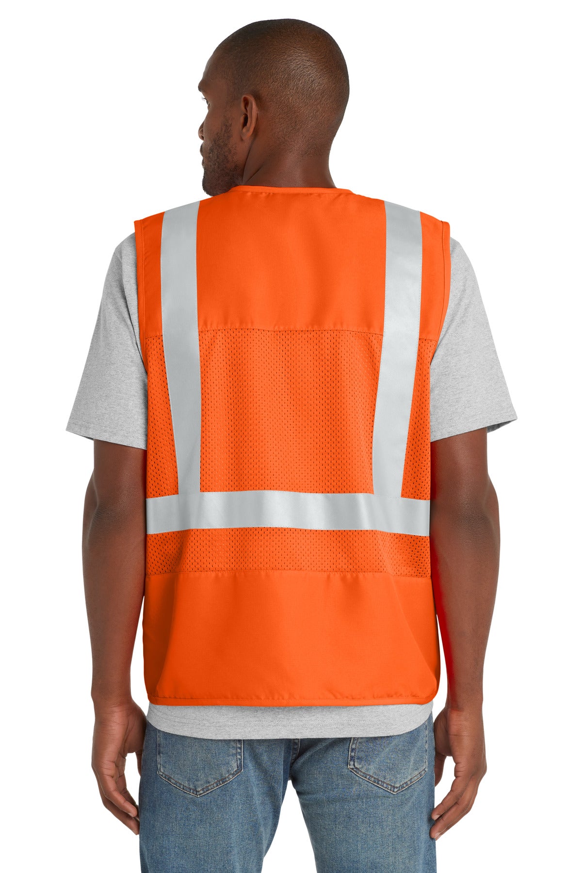Safety Orange CornerStone - ANSI 107 Class 2 Mesh Back Safety Vest. CSV405