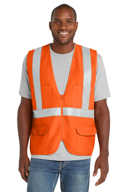Safety Orange CornerStone - ANSI 107 Class 2 Mesh Back Safety Vest. CSV405