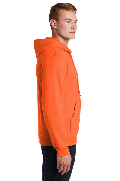 Safety Orange Jerzees - NuBlend Full-Zip Hooded Sweatshirt. 993M plain