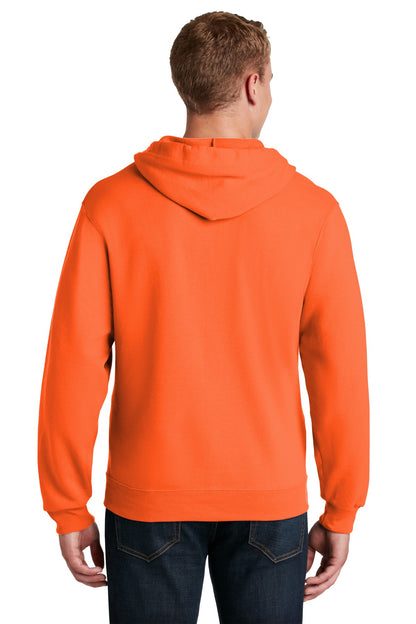 Safety Orange Jerzees - NuBlend Full-Zip Hooded Sweatshirt. 993M plain