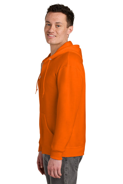 Safety Orange Jerzees - NuBlend Full-Zip Hooded Sweatshirt. 993M plain