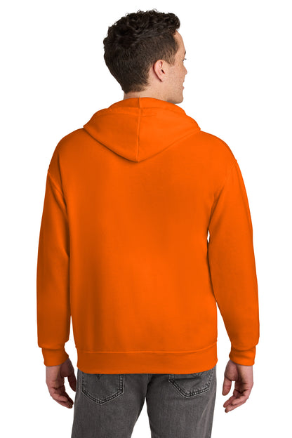 Safety Orange Jerzees - NuBlend Full-Zip Hooded Sweatshirt. 993M plain