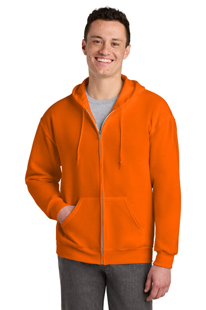 Safety Orange Jerzees - NuBlend Full-Zip Hooded Sweatshirt. 993M plain