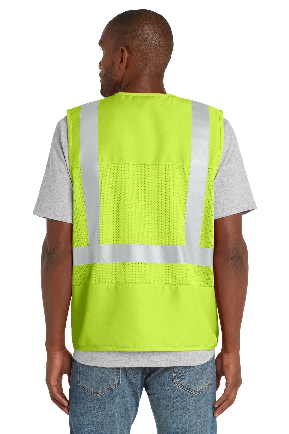 Safety Yellow CornerStone - ANSI 107 Class 2 Mesh Back Safety Vest. CSV405