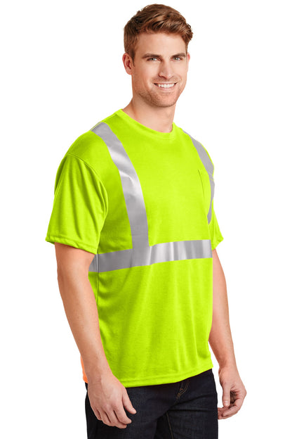 Safety Yellow CornerStone - ANSI 107 Class 2 Safety T-Shirt. CS401 plain