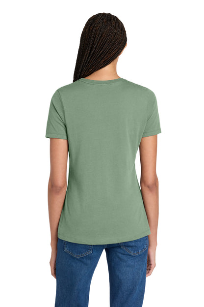 Sage BELLA+CANVAS Women's Relaxed Jersey Short Sleeve Tee. BC6400 plain