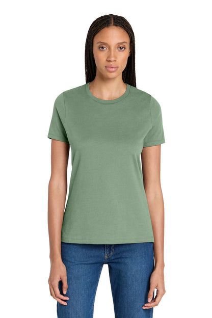 Sage BELLA+CANVAS Women's Relaxed Jersey Short Sleeve Tee. BC6400 plain