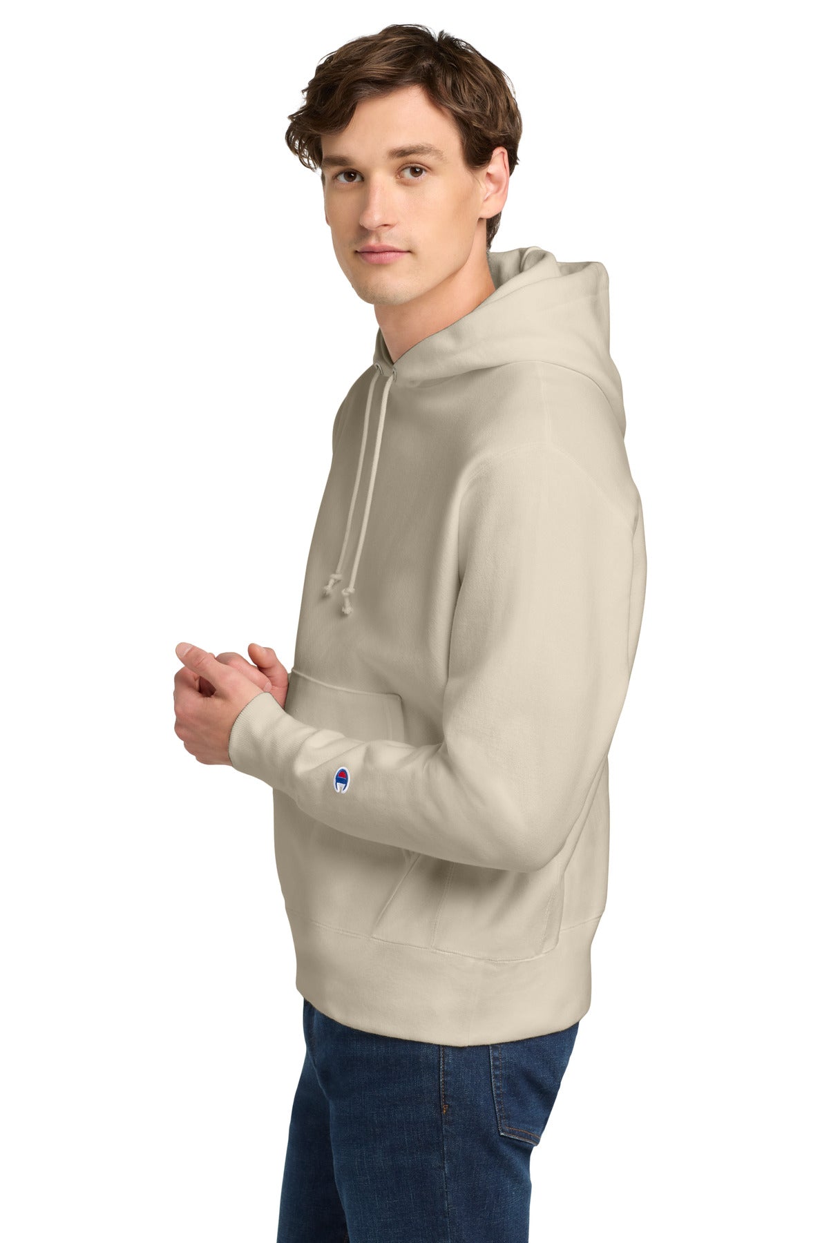 Sand Champion Reverse Weave Hooded Sweatshirt S101