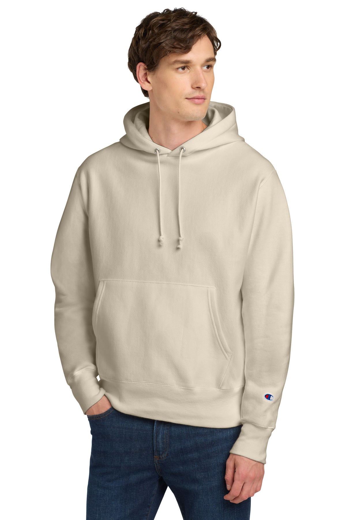Sand Champion Reverse Weave Hooded Sweatshirt S101