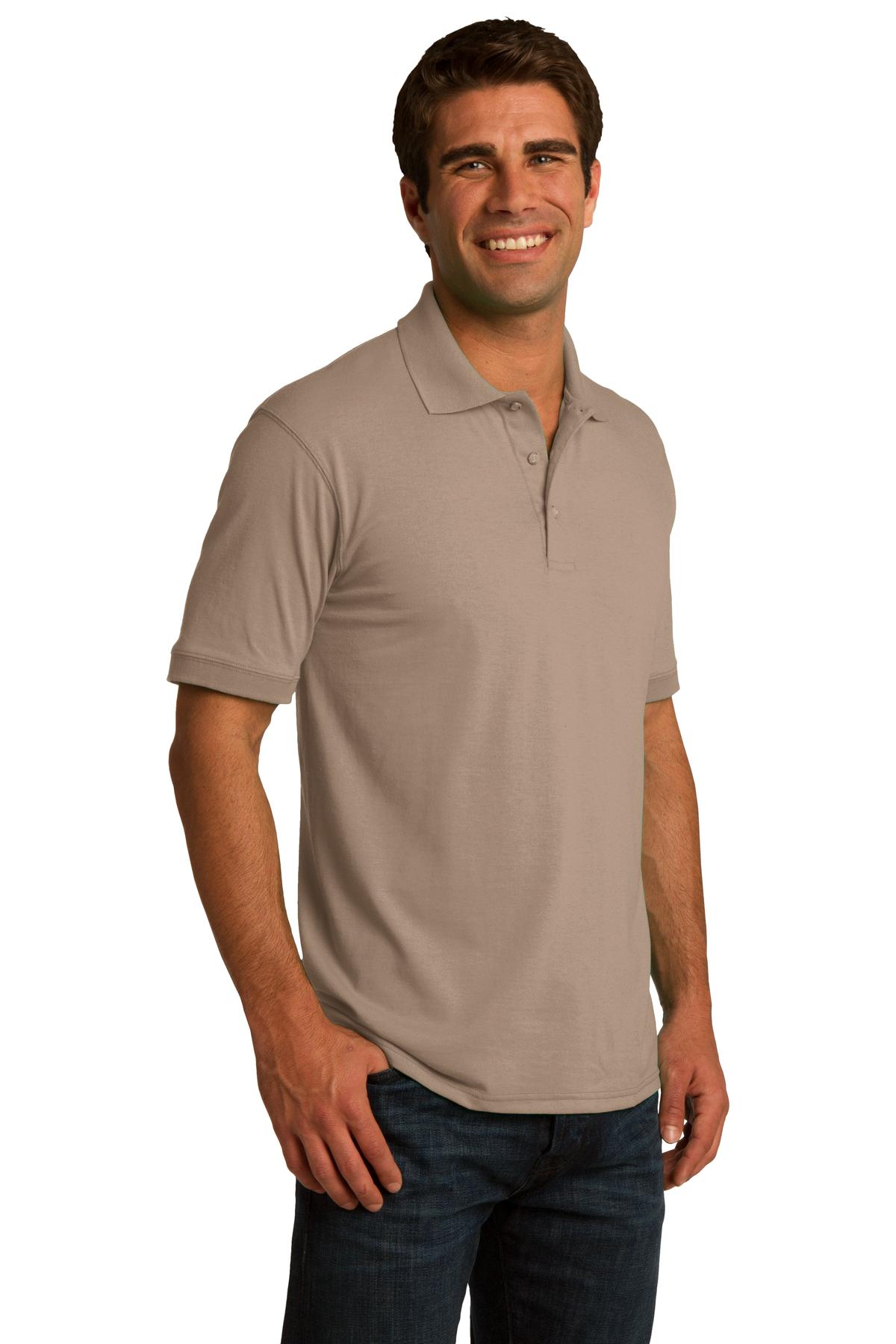 Sand Port & Co Core Blend Jersey Knit Polo. KP55 plain