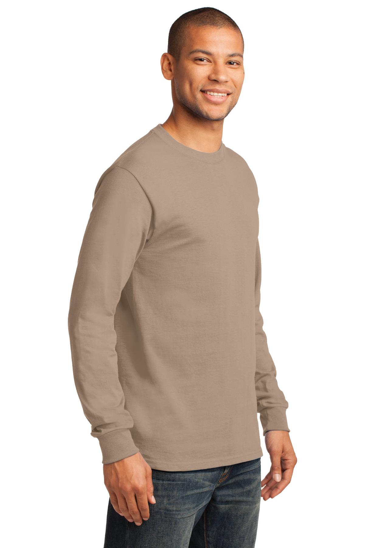Sand Port & Co Long Sleeve Essential Tee. PC61LS plain