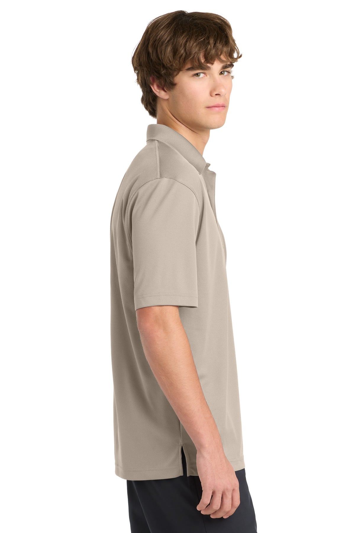 Sandstone Sport-Tek Dri-Mesh Polo. K469 plain