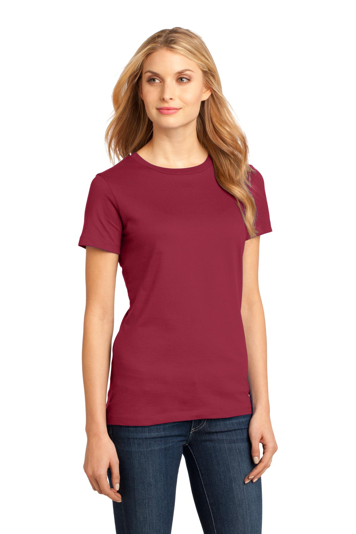 Sangria District Women's Perfect Weight Tee. DM104L plain