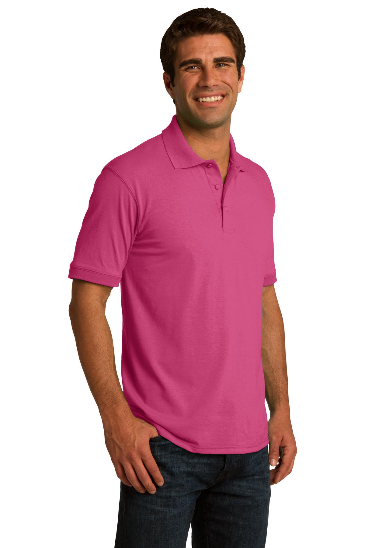 Sangria Port & Co Core Blend Jersey Knit Polo. KP55 plain