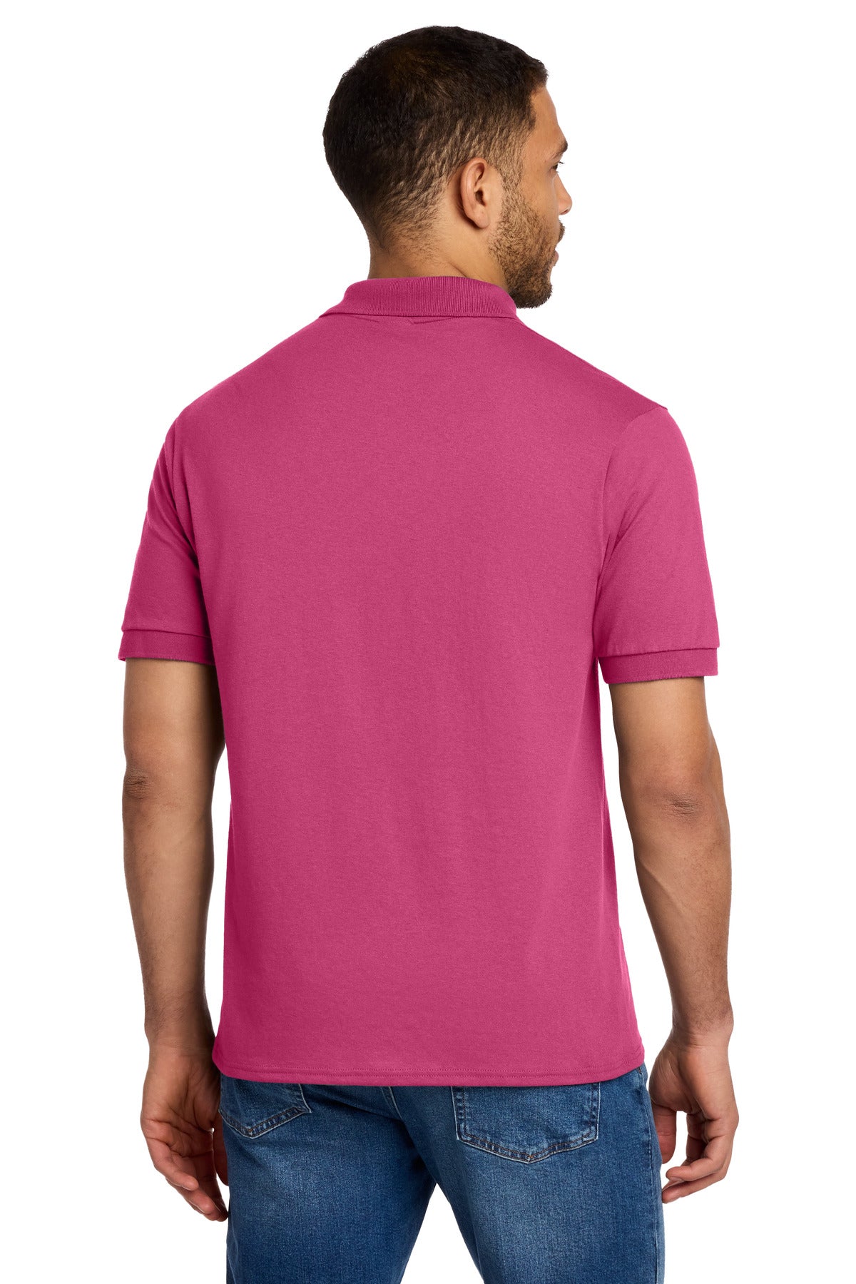 Sangria Port & Co Core Blend Jersey Knit Polo. KP55 plain