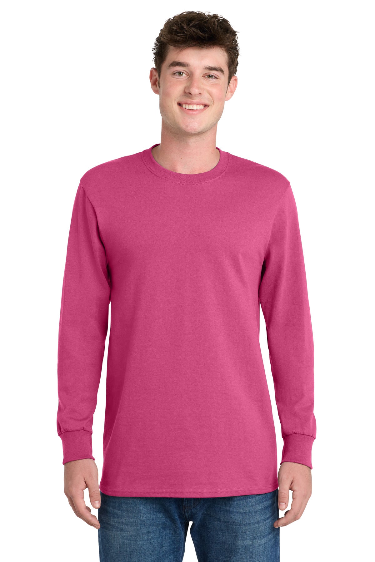 Sangria Port & Co Long Sleeve Essential Tee. PC61LS plain