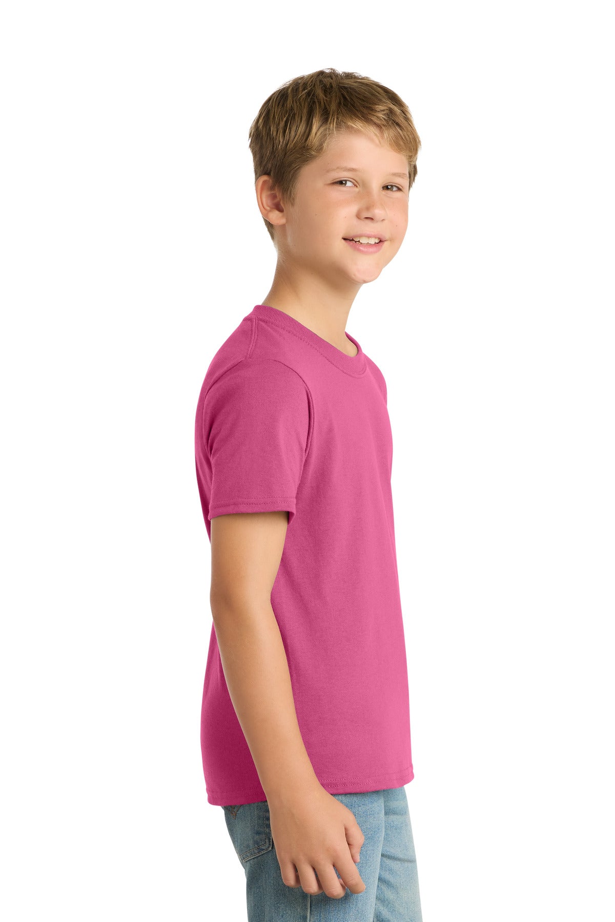 Sangria Port & Co Youth Core Blend Tee. PC55Y plain