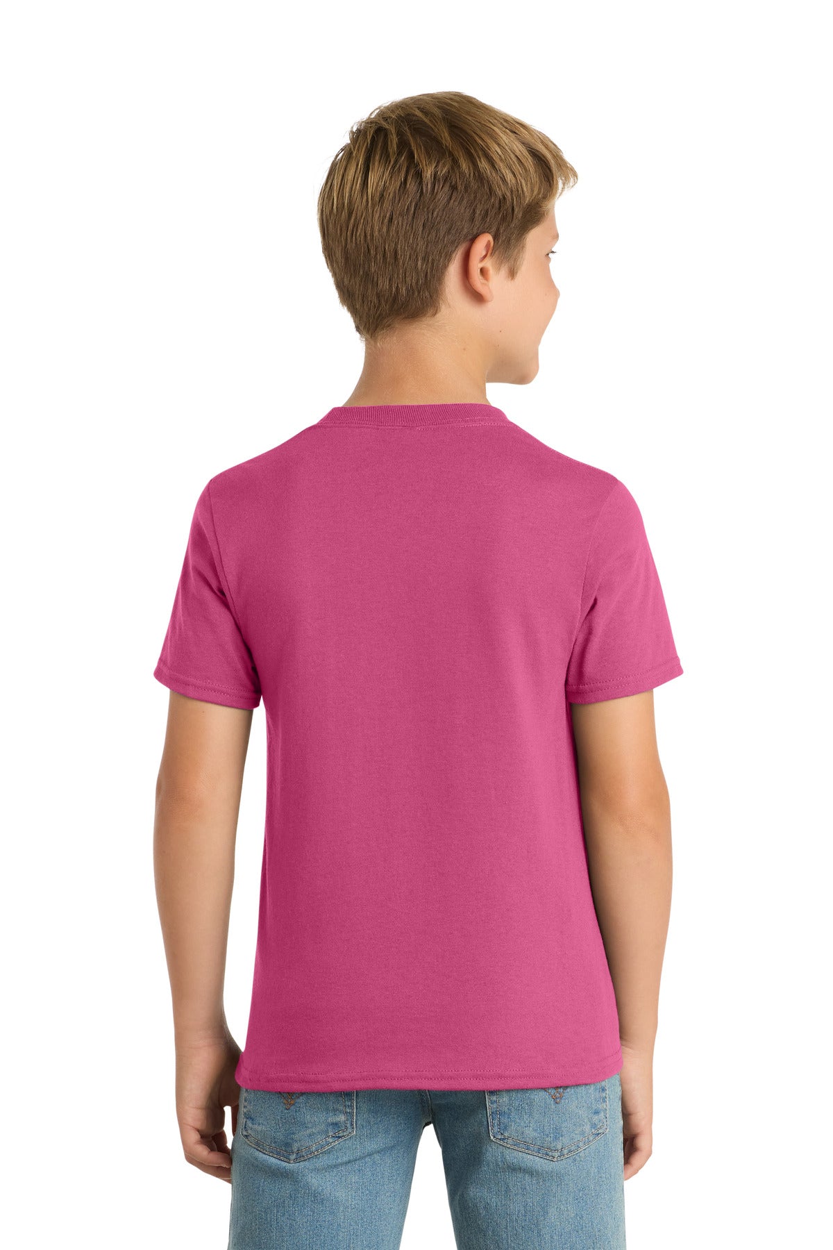 Sangria Port & Co Youth Core Blend Tee. PC55Y plain