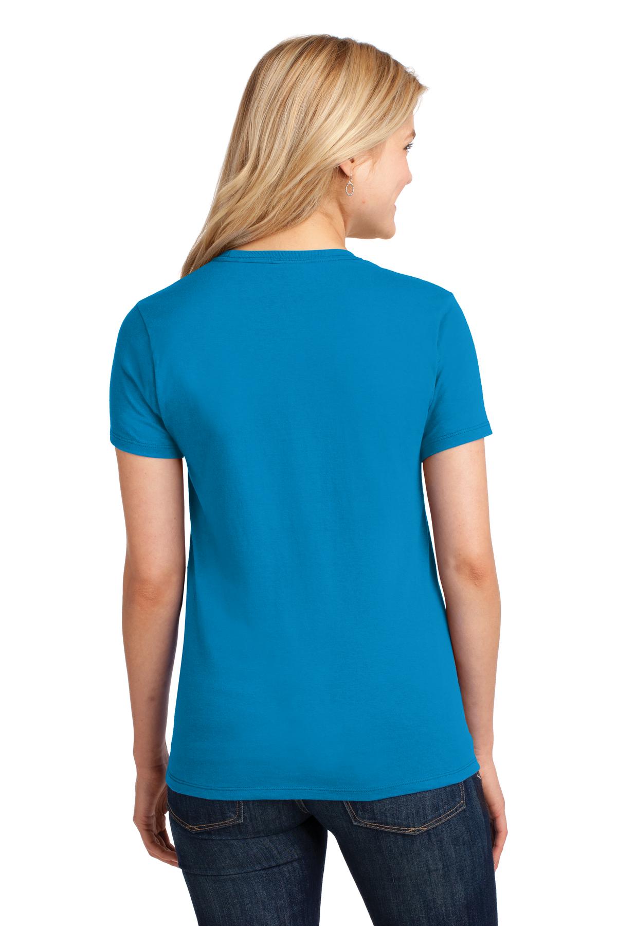 Sapphire Port & Co Women's Core Cotton Tee. LPC54 plain