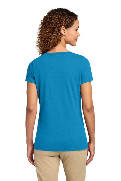Sapphire Port & Co Women's Fan Favorite V-Neck Tee. LPC450V plain