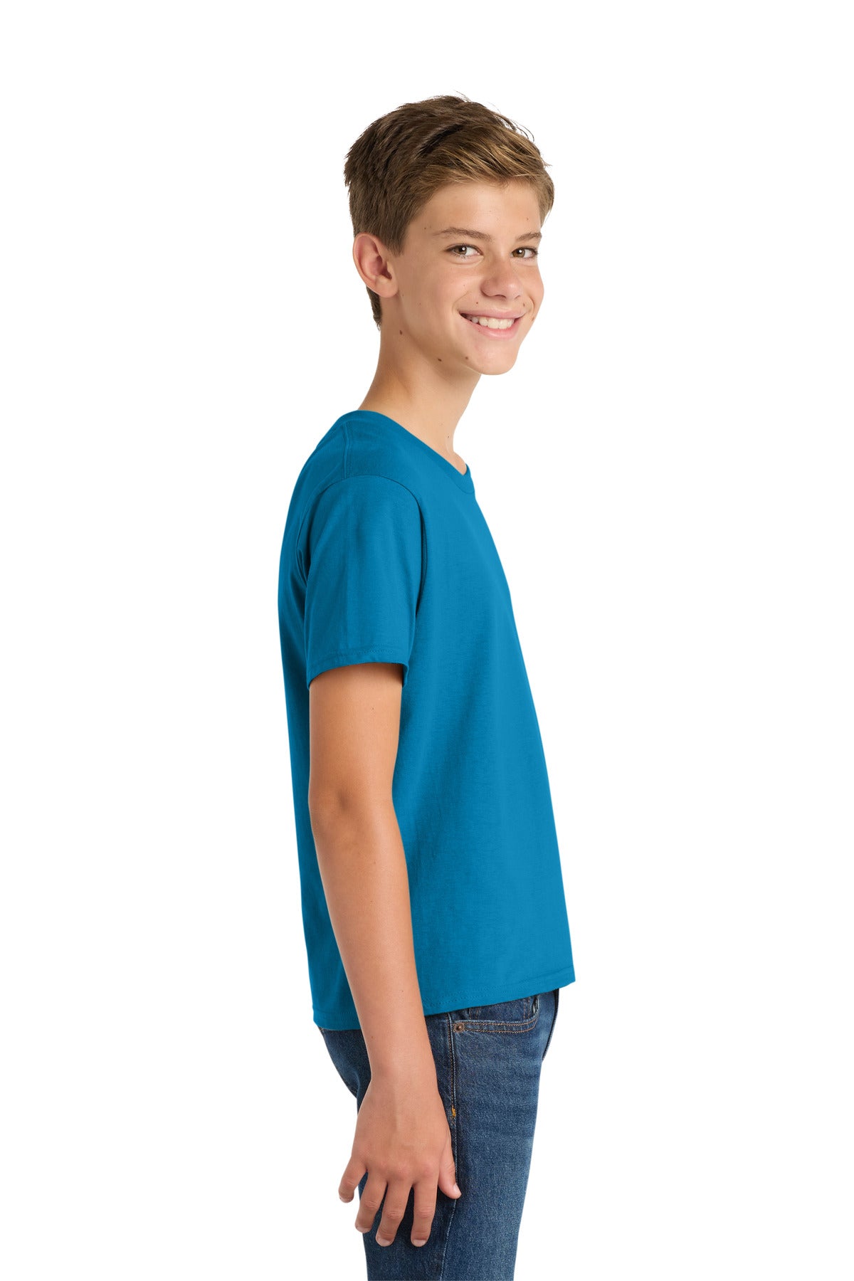 Sapphire Port & Co Youth Fan Favorite Tee. PC450Y plain