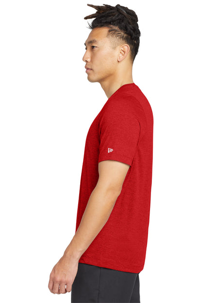 Scarlet New Era Series Performance Crew Tee. NEA200 plain