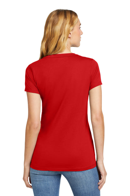 Scarlet New Era Women's Heritage Blend V-Neck Tee. LNEA101 plain