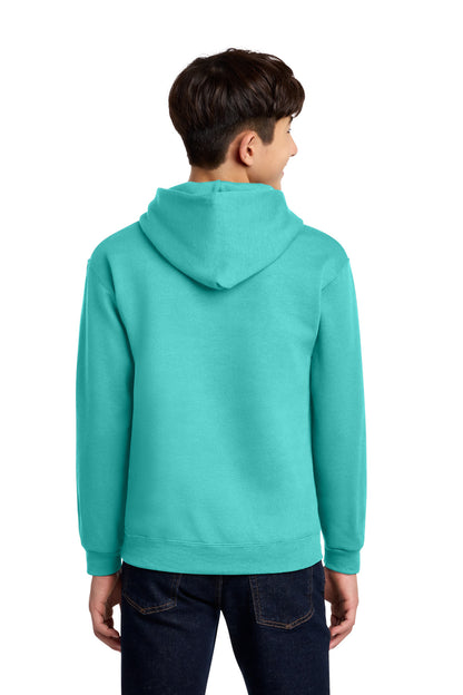 ScubaBlue Jerzees - Youth NuBlend Pullover Hooded Sweatshirt. 996Y plain