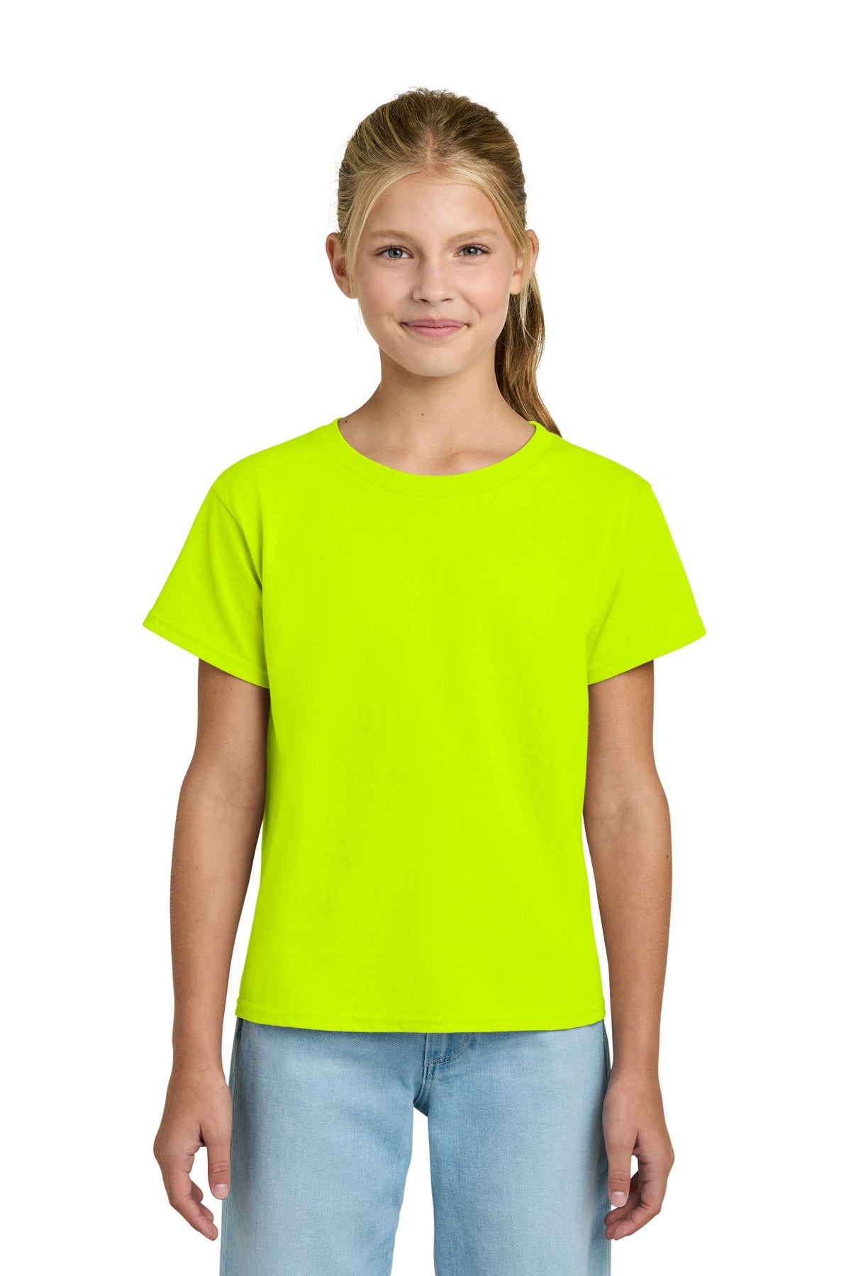 SftyGrn Gildan Youth Light Cotton Tee 3000B