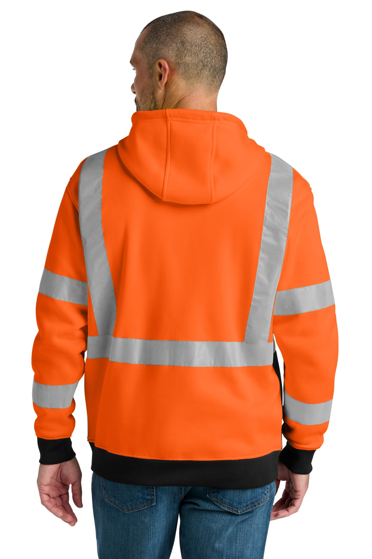 SftyOrg CornerStone A107 Class 3 Heavy-Duty Fleece Full-Zip Hoodie CSF300 plain