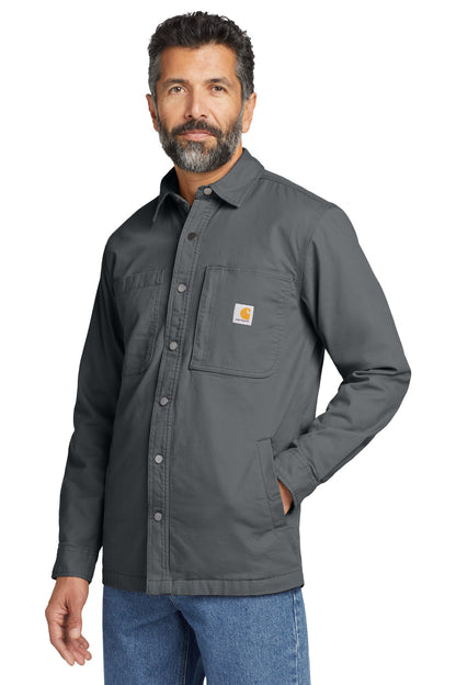 ShadowGrey Carhartt Rugged Flex Fleece-Lined Shirt Jac CT105532 plain