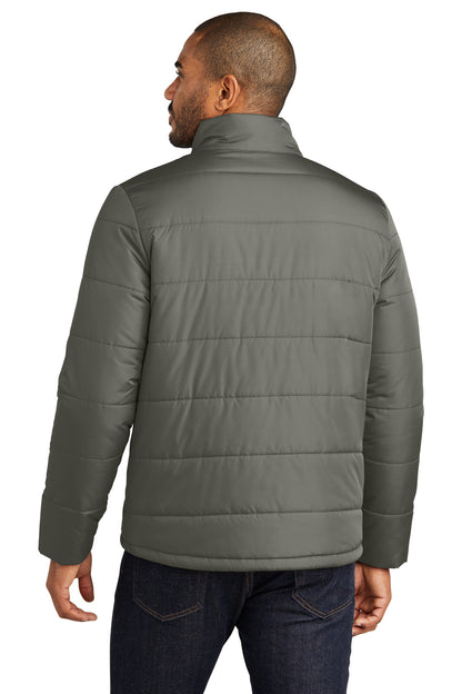 ShadowGrey Port Authority Puffer Jacket J852 plain