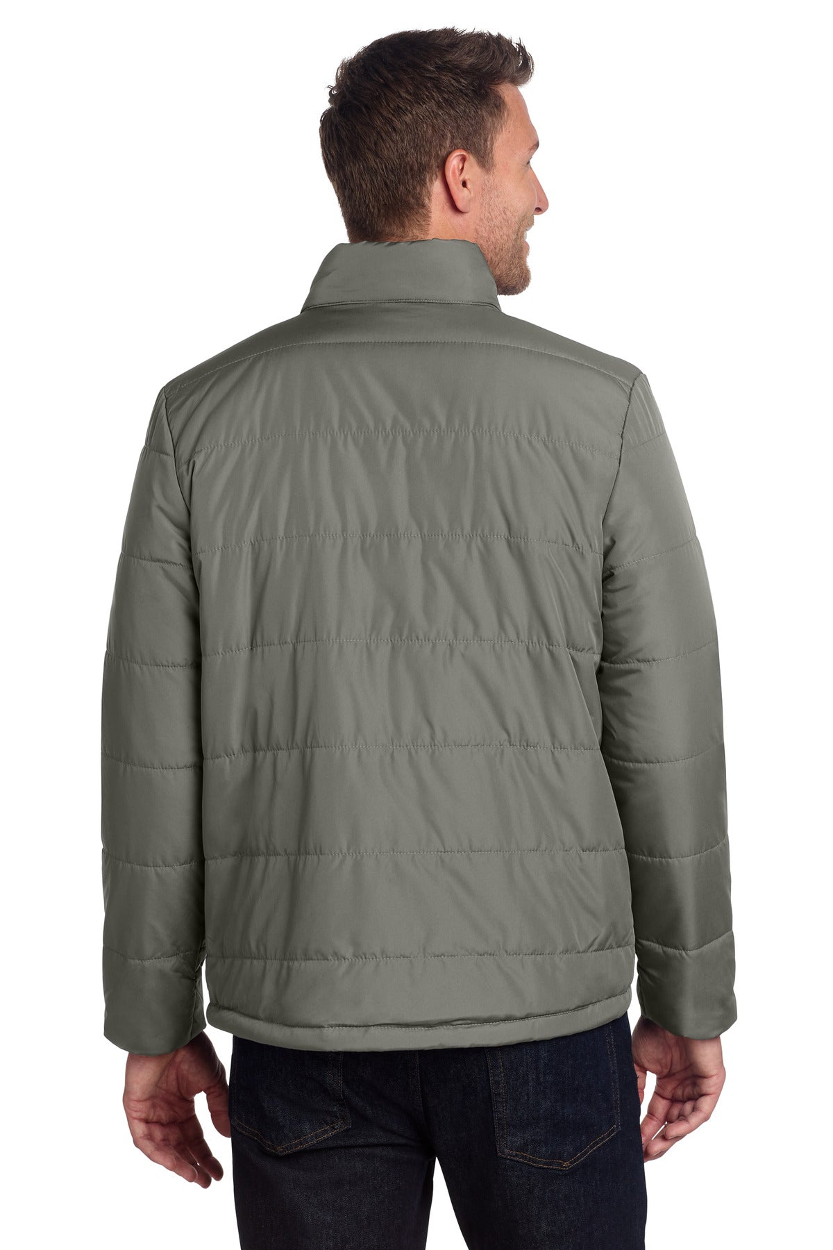ShadowGrey Port Authority Puffer Jacket J852 plain