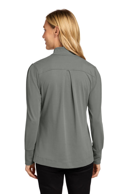 ShadowGrey Port Authority Women's Fairway Stretch 1/4-Zip LK829 plain