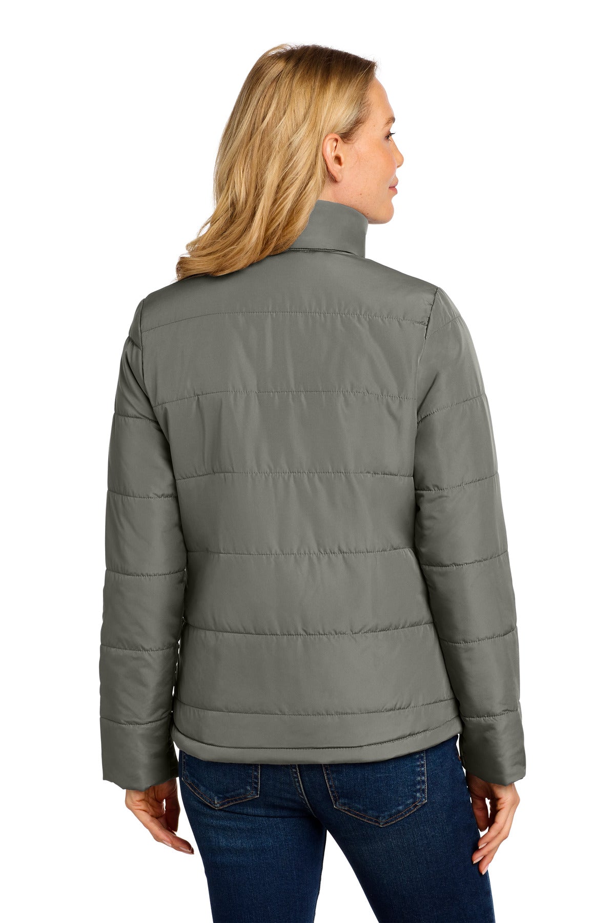 ShadowGrey Port Authority Women's Puffer Jacket L852 plain