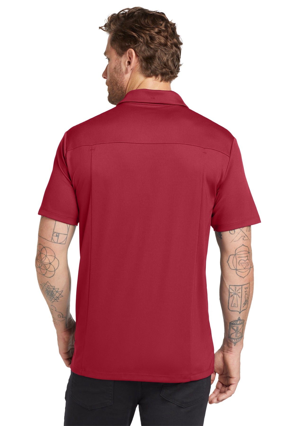 Signal Red OGIO Framework Polo. OG125 plain