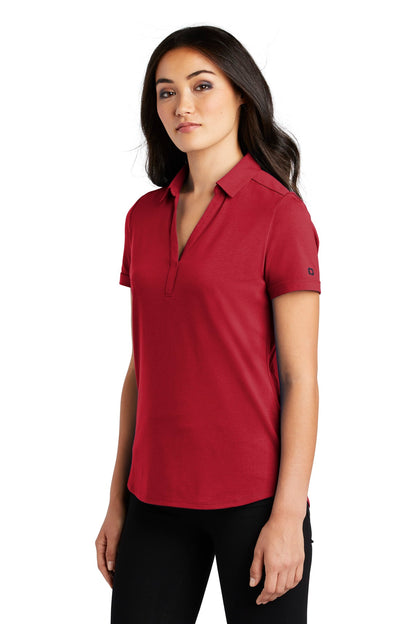Signal Red OGIO Women's Limit Polo. LOG138 plain